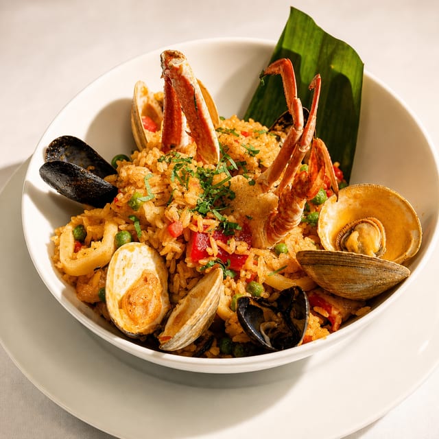 Seafood Rice / Arroz Con Mariscos.