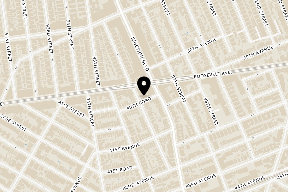 Map showing the location of Sabor Latino on 95-35 40th Rd in Elmhurst