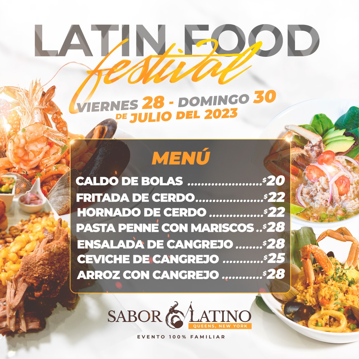 Menu Latin Food July 28
