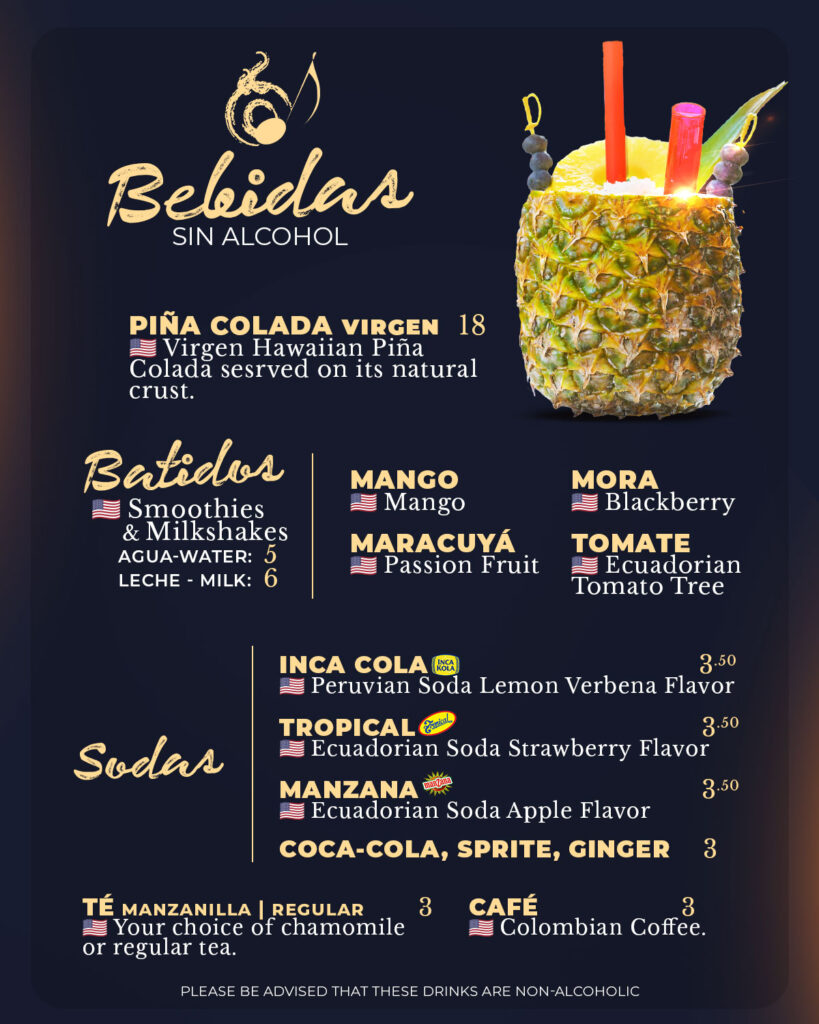 Bebidas sin Alcohol Sabor Latino